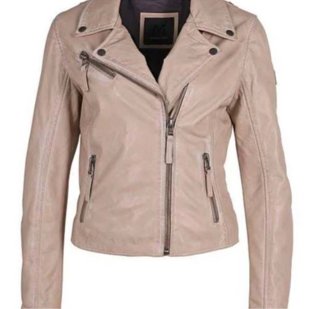 Free People X Mauritius Christy Star Rainbow leather moto jacket Small 6 Bomber - Picture 9 of 10